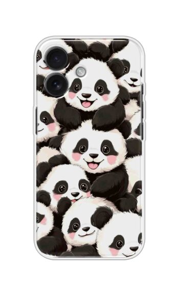 Happy Panda Crowd Soft Silicone Case