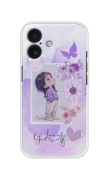 Cute Chibi Girl Love Yourself Soft Silicone Case