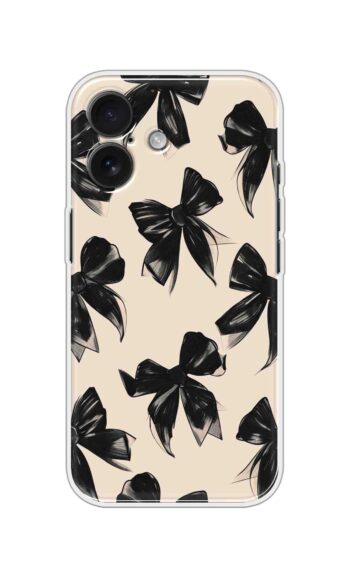Black Ribbon Pattern Soft Silicone Case
