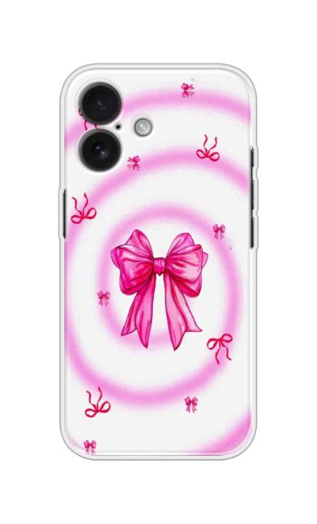 Pink Bow Circle Aesthetic Soft Silicone Case