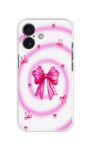 Pink Bow Circle Aesthetic Soft Silicone Case