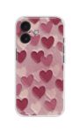 Vintage Pink Heart Texture Soft Silicone Case