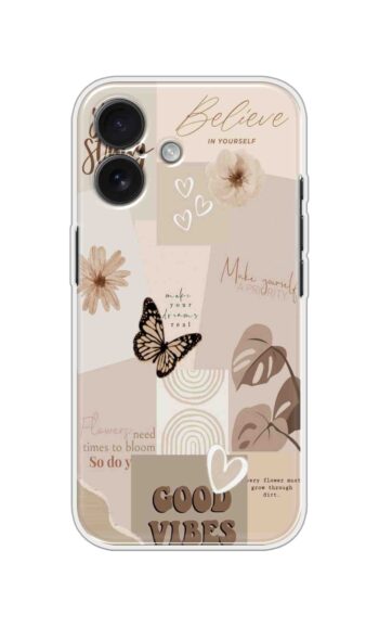 Neutral Beige Aesthetic Collage Soft Silicone Case