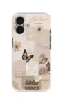 Neutral Beige Aesthetic Collage Soft Silicone Case