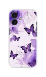 Purple Butterfly Floral Pattern Soft Silicone Case