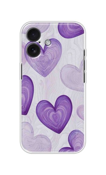 Purple Heart Wood Texture Soft Silicone Case