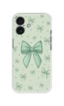 Sage Green Bow Pattern Soft Silicone Case