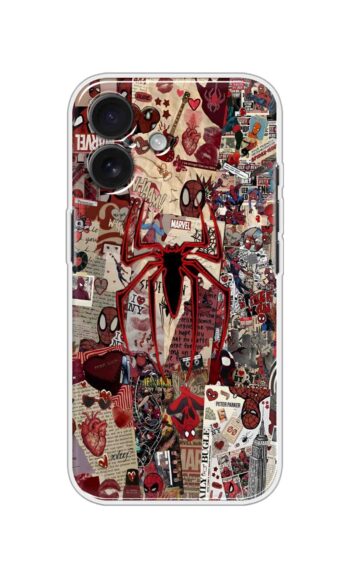 Spiderman Love Collage Printed Silicone Case