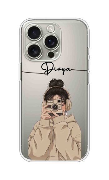 Camera Girl Aesthetic Custom Name Silicone Case