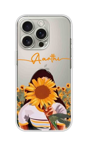 Sunflower Face Aesthetic Custom Name Silicone Case