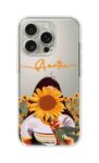 Sunflower Face Aesthetic Custom Name Silicone Case