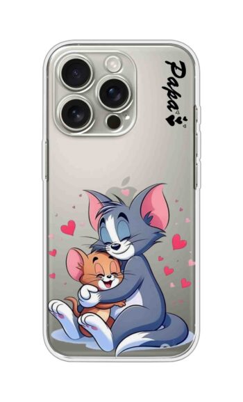 Tom and Jerry Love Cute Cartoon Custom Name Silicone Case
