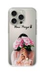 Peony Blossom Portrait Custom Name Silicone Case