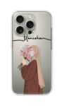 Elegant Floral Hijab Custom Name Silicone Case