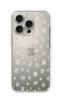 White Daisy Floral Pattern Printed Clear Silicone Case