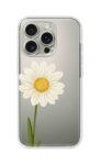 Red Daisy Minimal Art Printed Clear Silicone Case