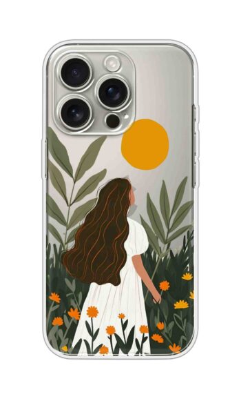 Sunset Field Girl Aesthetic Printed Clear Silicone Case