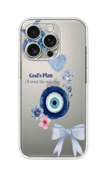Blue Evil Eye Spiritual Art Printed Clear Silicone Case