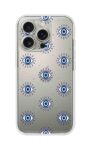 Blue Evil Eye Pattern Printed Clear Silicone Case
