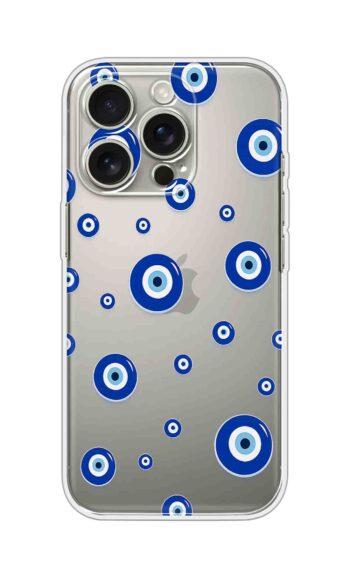Blue Evil Eye Faith Printed Clear Silicone Case