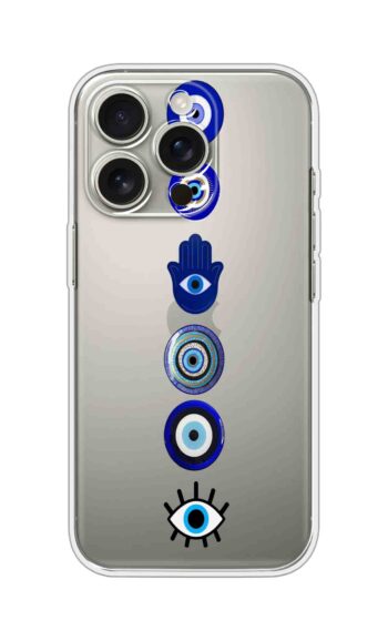 Evil Eye Symbols Vertical Art Printed Clear Silicone Case