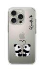 Cute Panda Love Minimal Printed Clear Silicone Case
