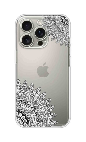 Mandala Corner Art Printed Clear Silicone Case