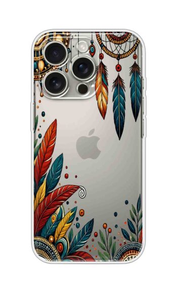 Boho Dreamcatcher Feather Art Printed Clear Silicone Case