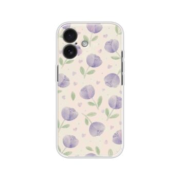 Lavender Petals & Hearts Soft Silicone Case