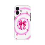 Pink Bow Circle Aesthetic Soft Silicone Case