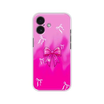 Hot Pink Bow Aesthetic Soft Silicone Case