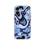 Blue Groovy Heart Pattern Soft Silicone Case