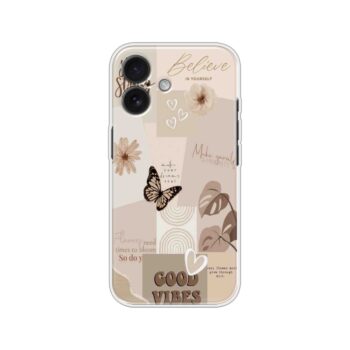 Neutral Beige Aesthetic Collage Soft Silicone Case