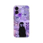 Purple Aesthetic Girl Collage Soft Silicone Case