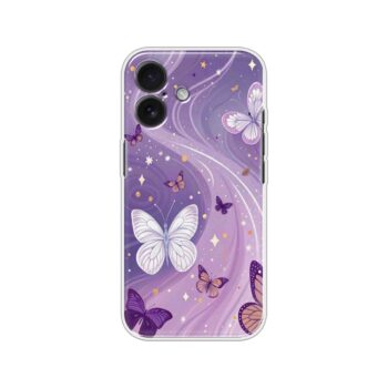 Purple Butterfly Galaxy Aesthetic Soft Silicone Case