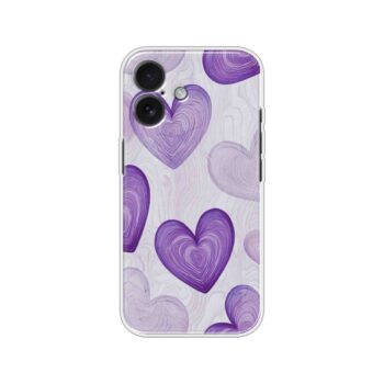 Purple Heart Wood Texture Soft Silicone Case