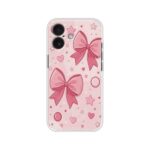Pink Cute Bow Pattern Soft Silicone Case