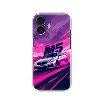 BMW M5 Neon Pink Racing Storm Soft Silicone Case