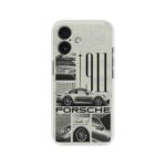Porsche 911 Turbo S Vintage Monochrome Poster Soft Silicone Case