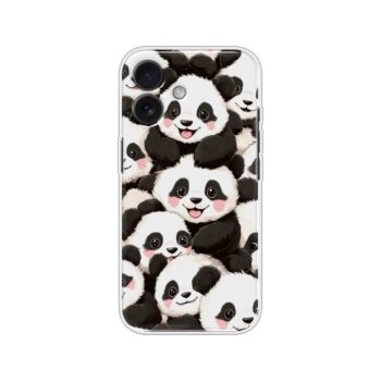 Happy Panda Crowd Soft Silicone Case