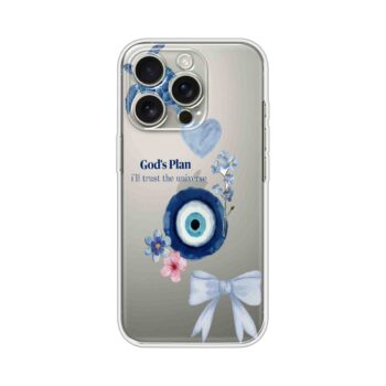 Blue Evil Eye Spiritual Art Printed Clear Silicone Case
