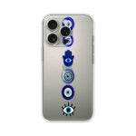 Evil Eye Symbols Vertical Art Printed Clear Silicone Case
