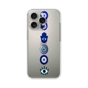 Evil Eye Symbols Vertical Art Printed Clear Silicone Case
