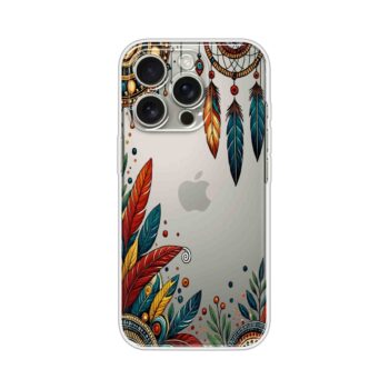 Boho Dreamcatcher Feather Art Printed Clear Silicone Case