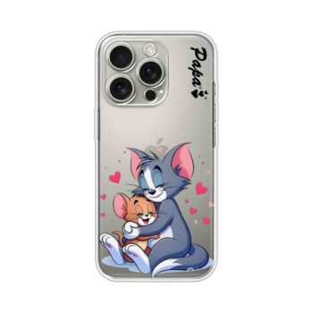 Tom and Jerry Love Cute Cartoon Custom Name Silicone Case