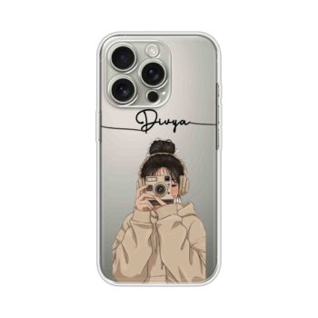 Camera Girl Aesthetic Custom Name Silicone Case