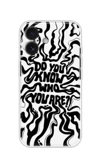 Do You Know Who You Are Typography Printed Silicone Case