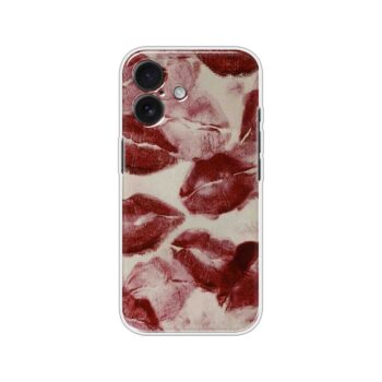 Red Lips Pattern Printed Silicone Case