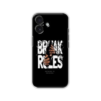 Break Rules Urban Graphic Printed Silicone Case