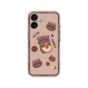 Cute Bear Donut Cartoon Soft Silicone Case